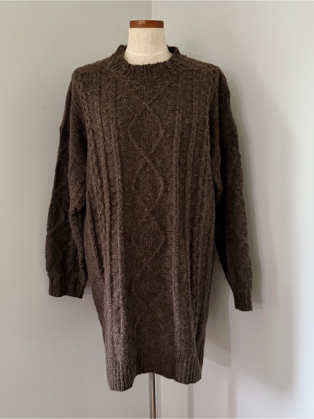 Preppy Coquette Girly American Eagle Outfitters Brown mini sweater dress NWT